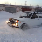  Ваз 21214 езда по снегу. Видео